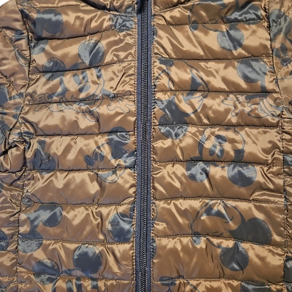 Baby GAP Brown and Blue Mickey Mouse Puffer Jacket 12-18 Months